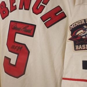 1966-1967 Vintage Johnny Bench Buffalo Bison's Baseball Jersey Signed & Tags